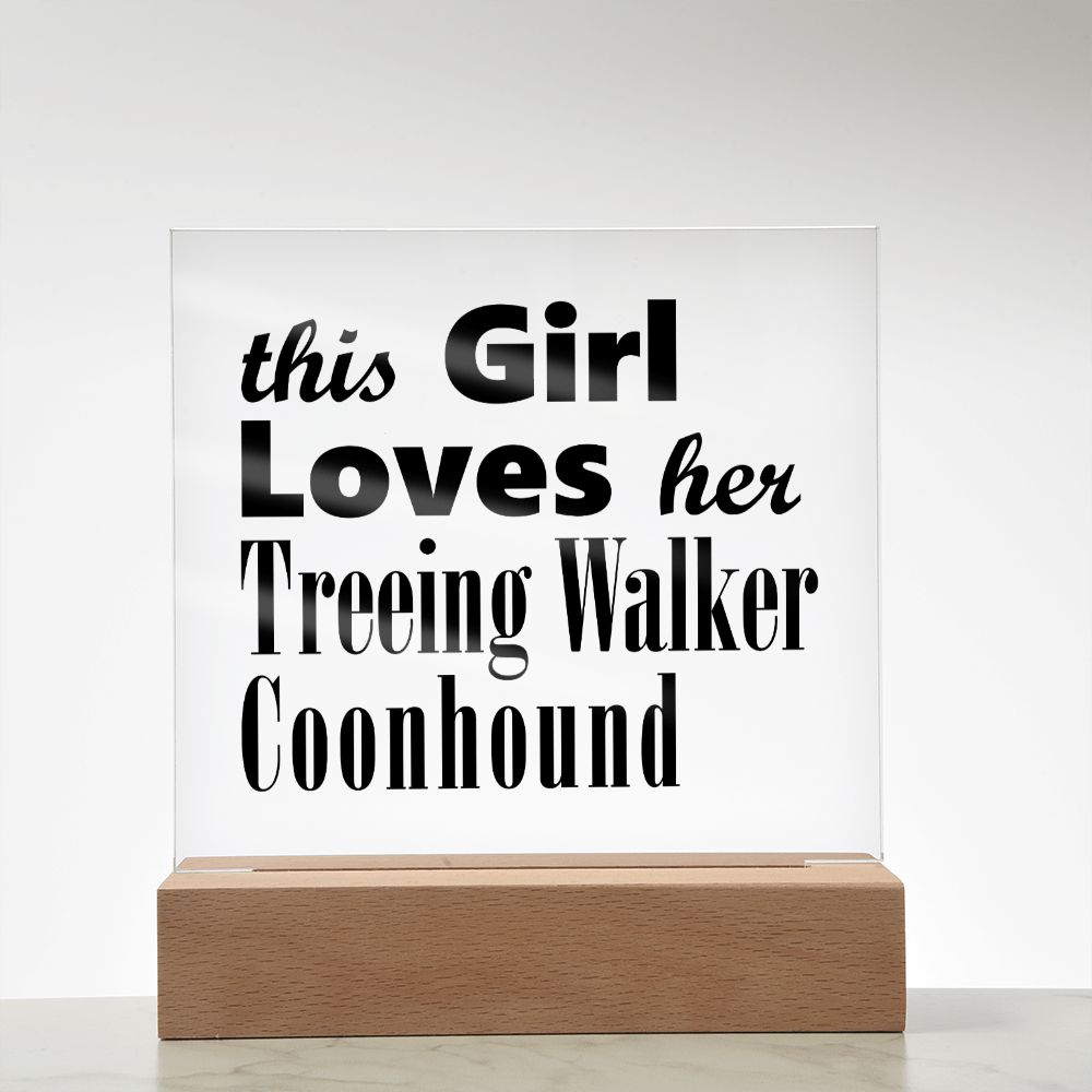 Treeing Walker Coonhound - Square Acrylic Plaque