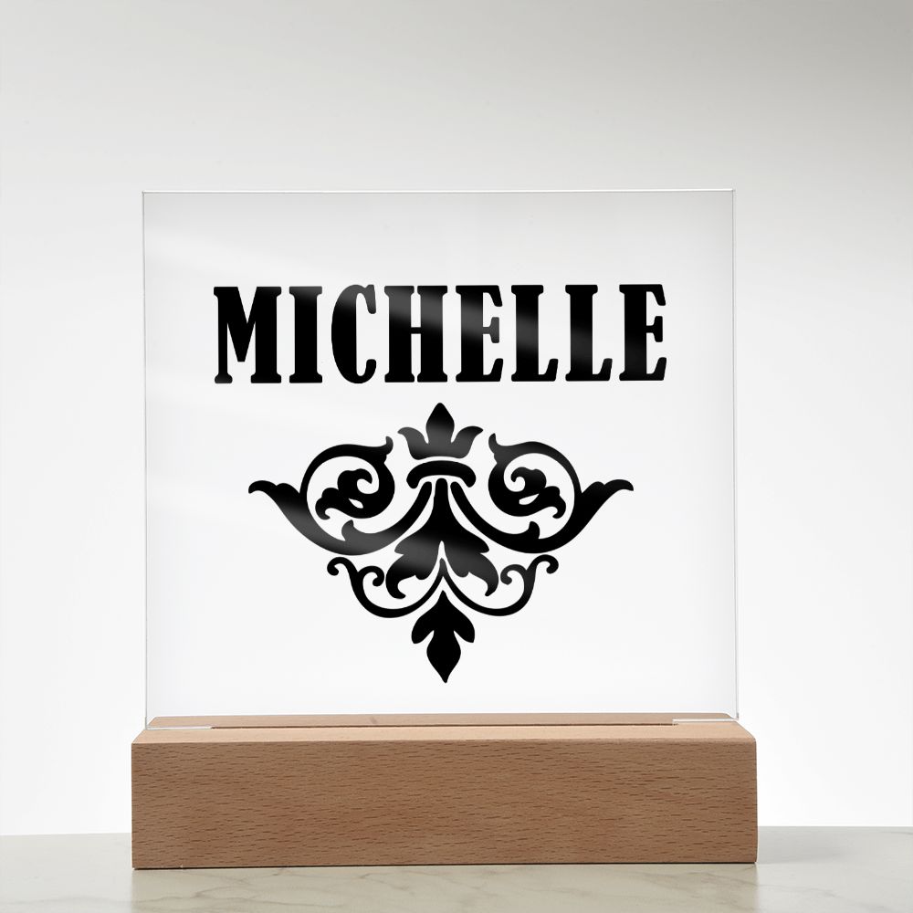 Michelle v01 - Square Acrylic Plaque
