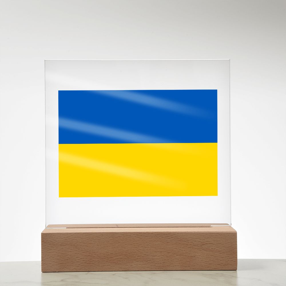 Ukrainian Flag - Square Acrylic Plaque