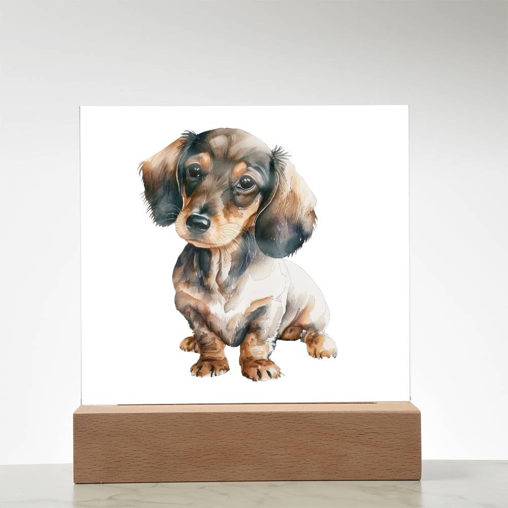 Dog Lover Collection (Watercolor) 07 - Square Acrylic Plaque