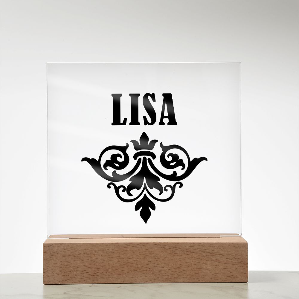 Lisa v01 - Square Acrylic Plaque