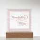Grandfather of the Groom (Rose) - Square Acrylic Plaque