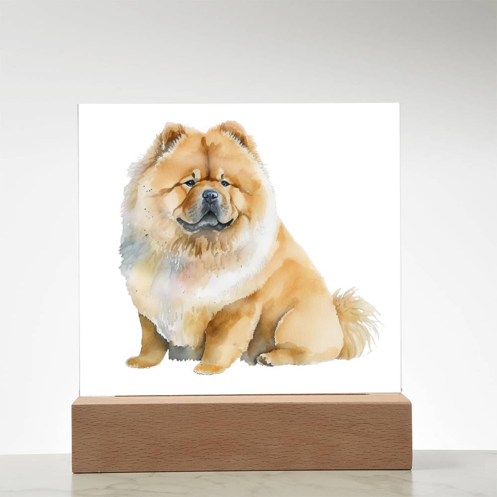Dog Lover Collection (Watercolor) 06 - Square Acrylic Plaque