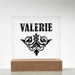 Valerie v01 - Square Acrylic Plaque