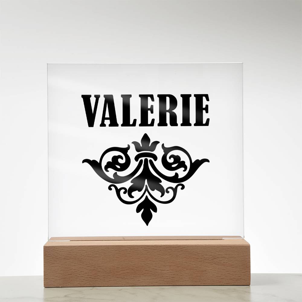 Valerie v01 - Square Acrylic Plaque
