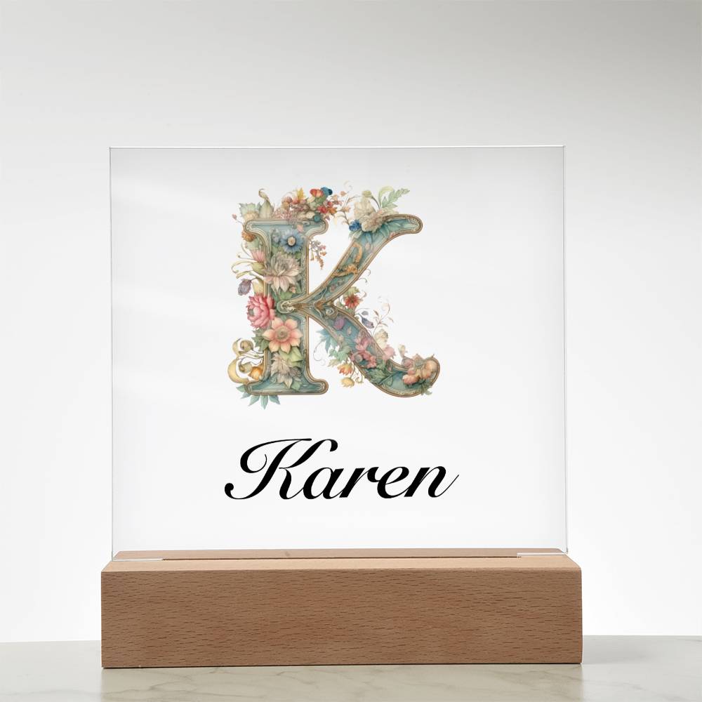 Karen 01 - Square Acrylic Plaque