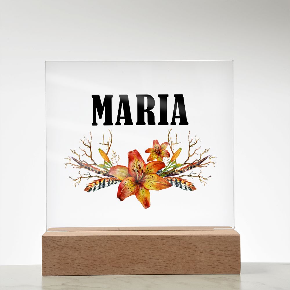 Maria v3 - Square Acrylic Plaque