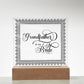 Grandfather of the Bride (Black) - Square Acrylic Plaque