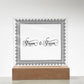 Groom & Groom (Black) - Square Acrylic Plaque