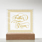 Father of the Groom (Gold) - Square Acrylic Plaque