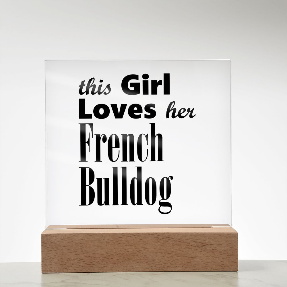 French Bulldog - Square Acrylic Plaque