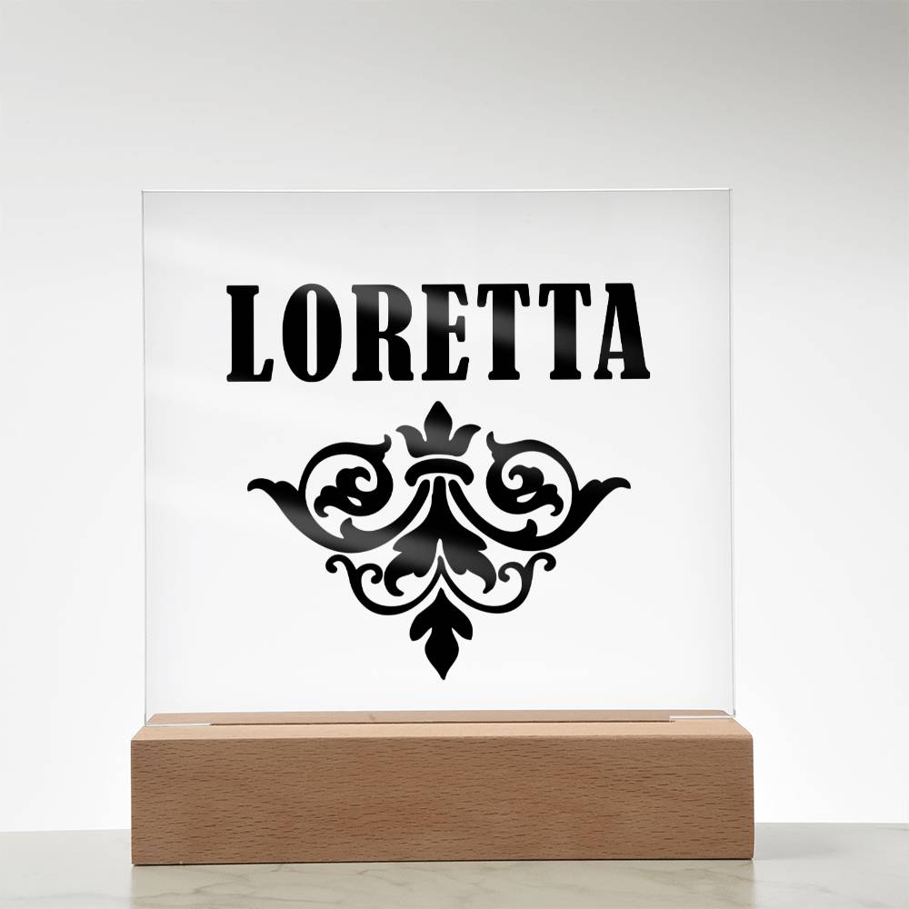 Loretta v01 - Square Acrylic Plaque