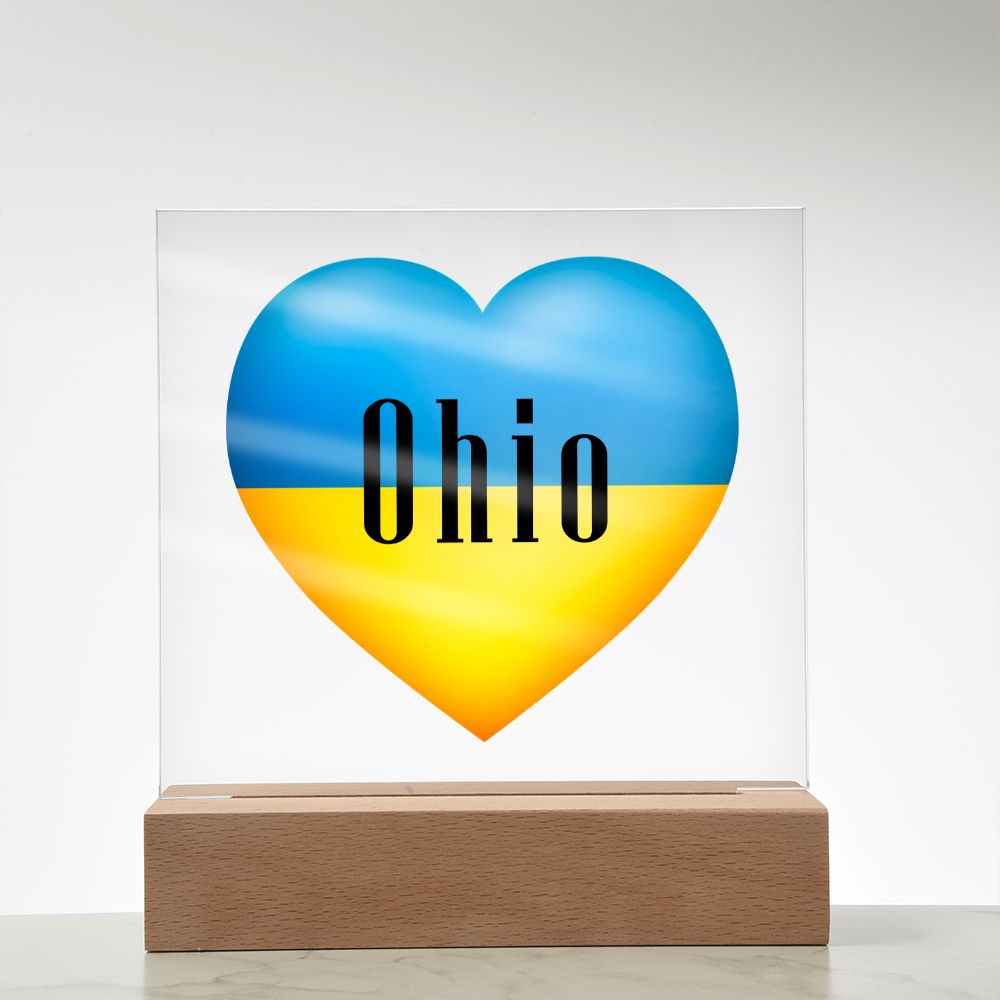 Ukrainian In Ohio - Square Acrylic Plaque