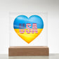 Ukrainian In The USA - Square Acrylic Plaque