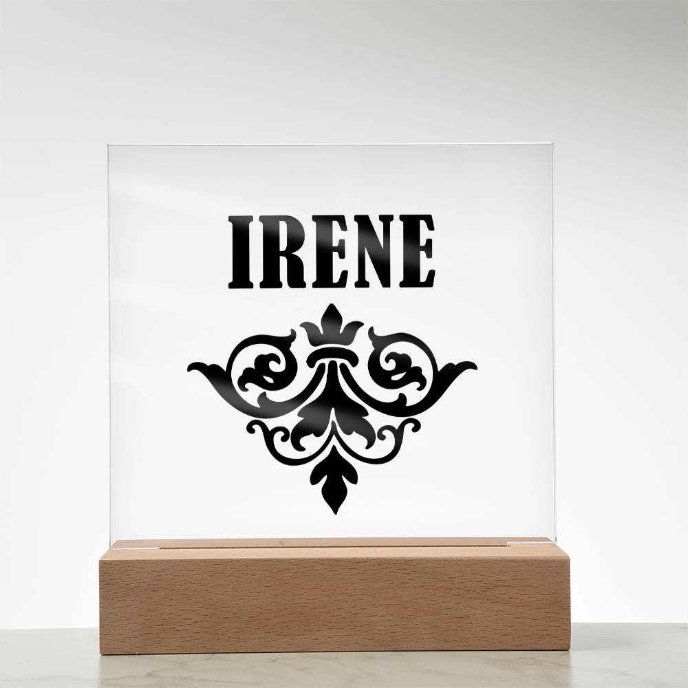Irene v01 - Square Acrylic Plaque