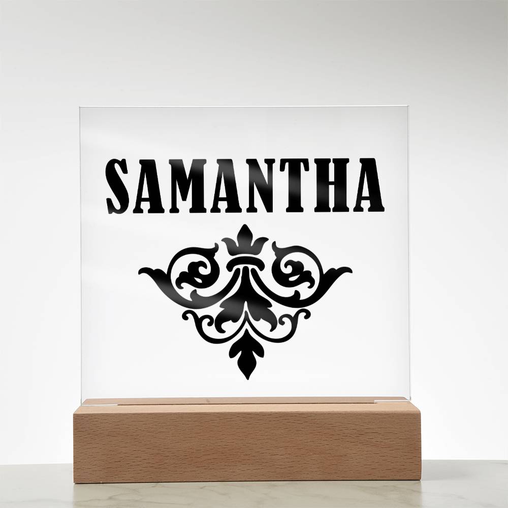 Samantha v01 - Square Acrylic Plaque