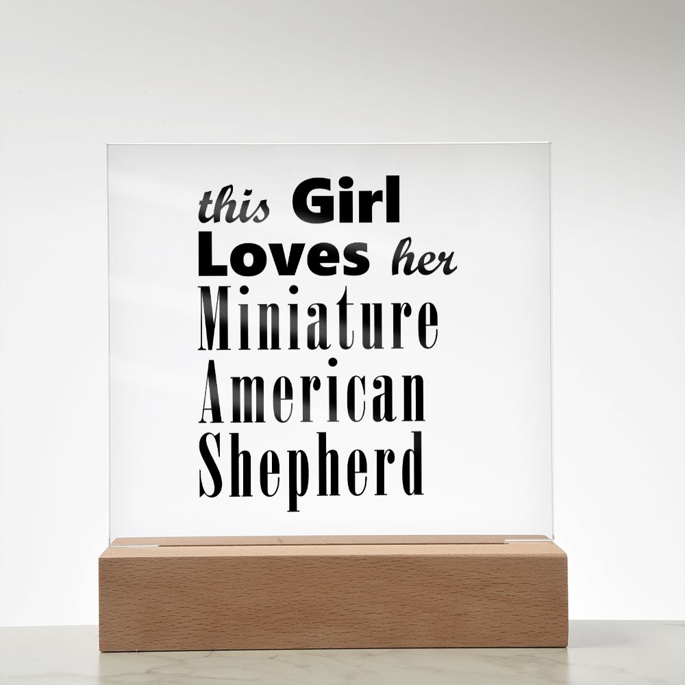 Miniature American Shepherd - Square Acrylic Plaque