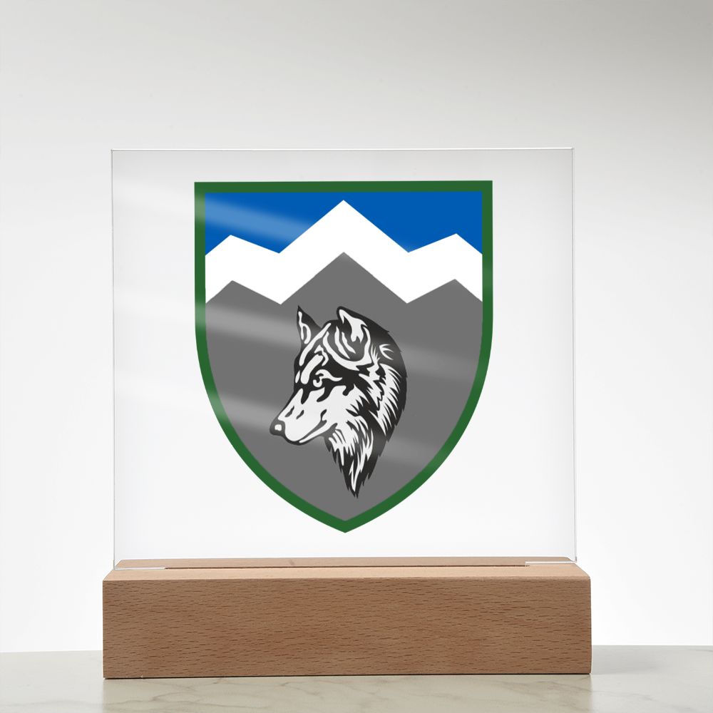 8th Mountain Assault Battalion (Ukraine) - Square Acrylic Plaque