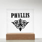 Phyllis v01 - Square Acrylic Plaque