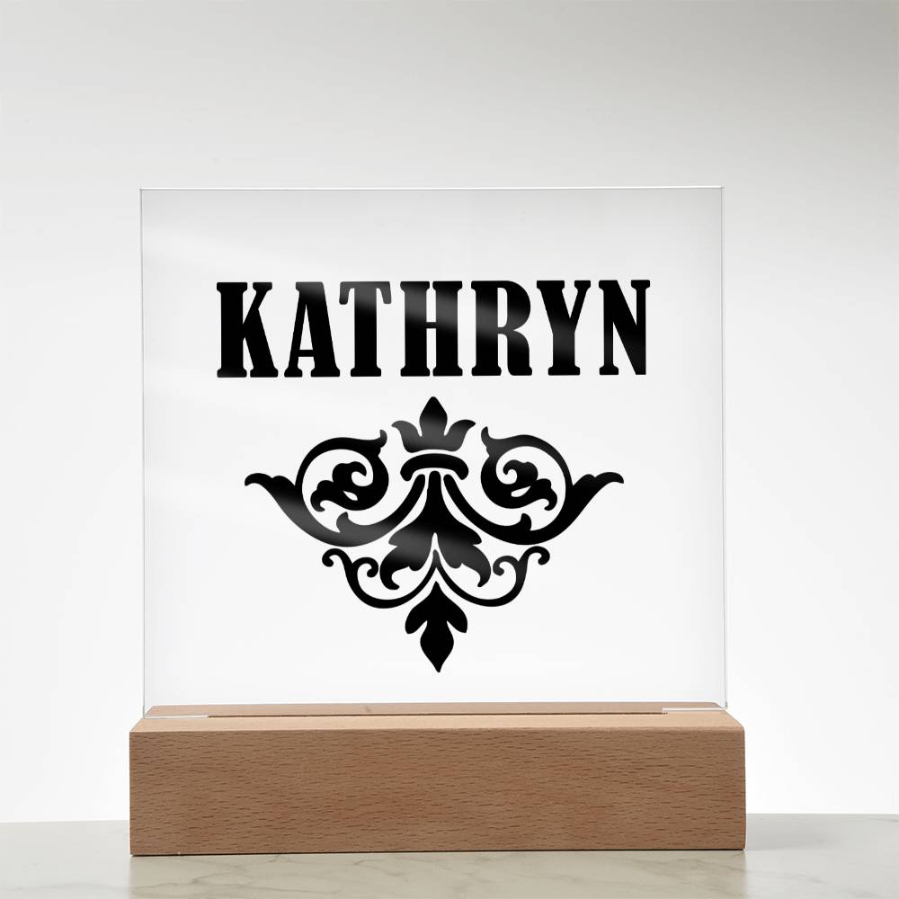 Kathryn v01 - Square Acrylic Plaque