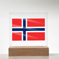 Norwegian Flag - Square Acrylic Plaque