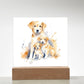 Dog Mom (Watercolor) 01 - Square Acrylic Plaque