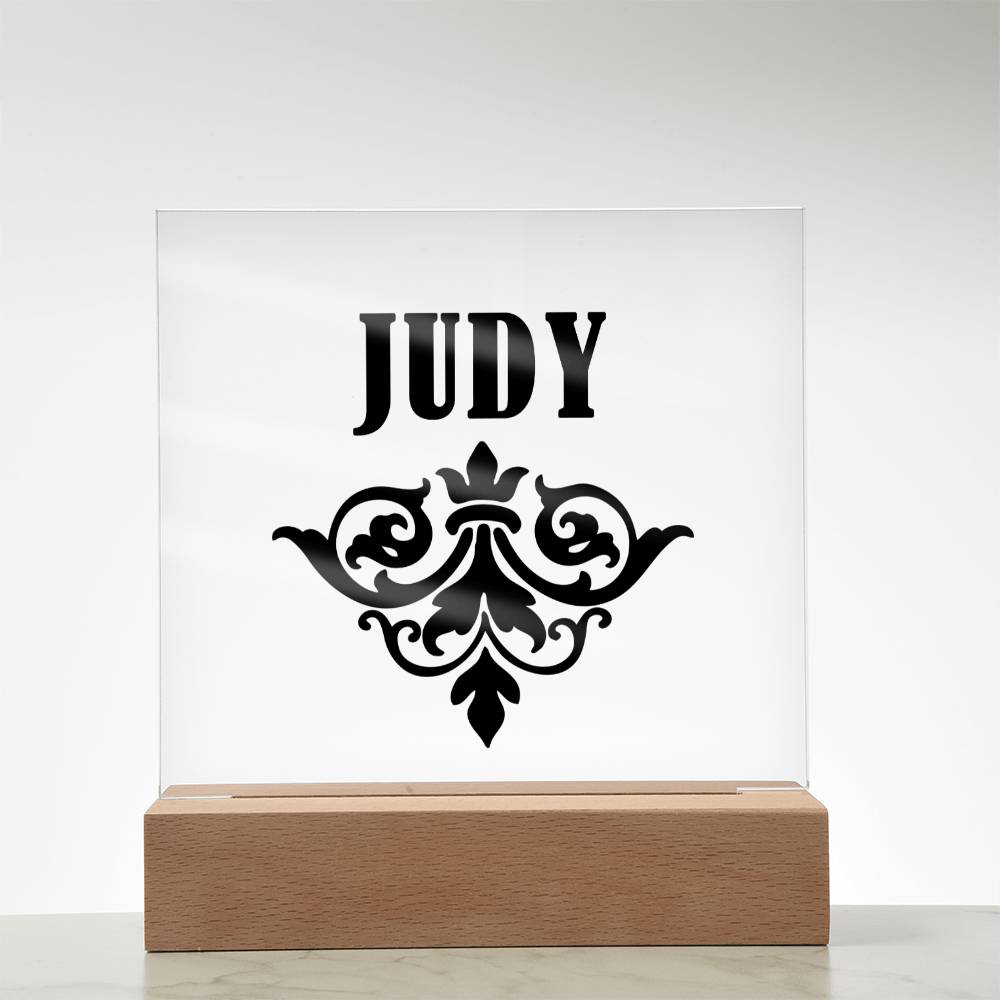 Judy v01 - Square Acrylic Plaque