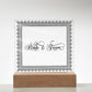 Bride & Groom (Black) - Square Acrylic Plaque