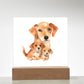 Dog Mom (Watercolor) 02 - Square Acrylic Plaque