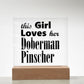 Doberman Pinscher - Square Acrylic Plaque