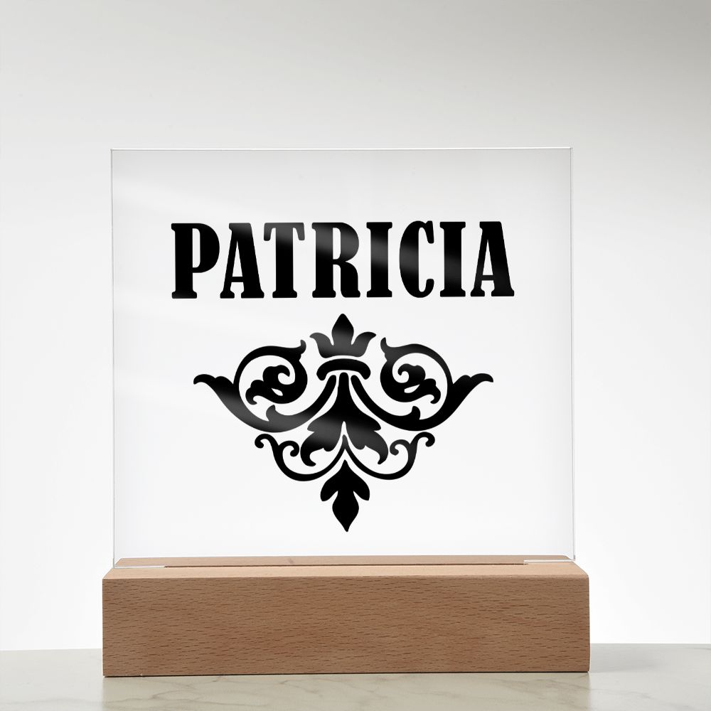Patricia v01 - Square Acrylic Plaque