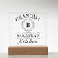 Grandma Barbara's Kitchen - Square Acrylic Plaque