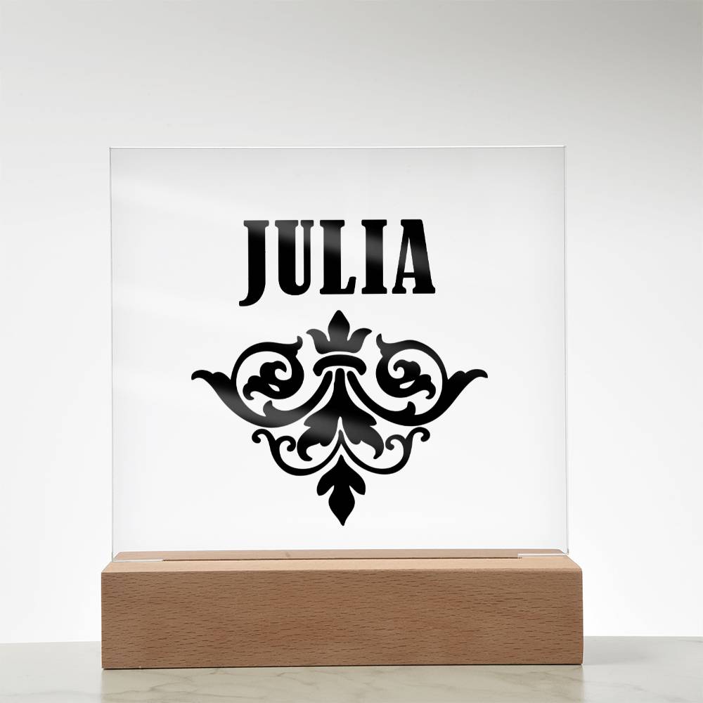 Julia v01 - Square Acrylic Plaque