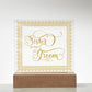 Sister of the Groom (Gold) - Square Acrylic Plaque