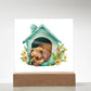 Dog Sleeping (Watercolor) 08 - Square Acrylic Plaque