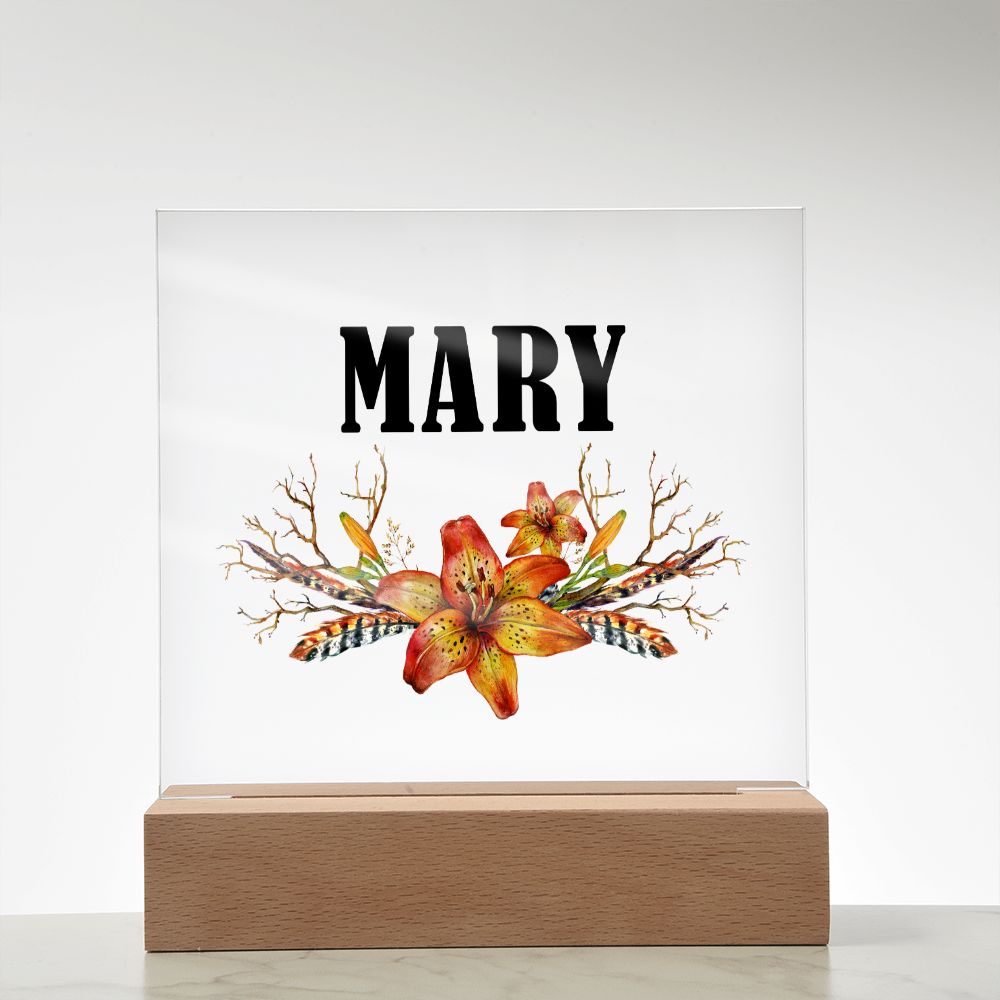 Mary v3 - Square Acrylic Plaque
