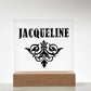 Jacqueline v01 - Square Acrylic Plaque
