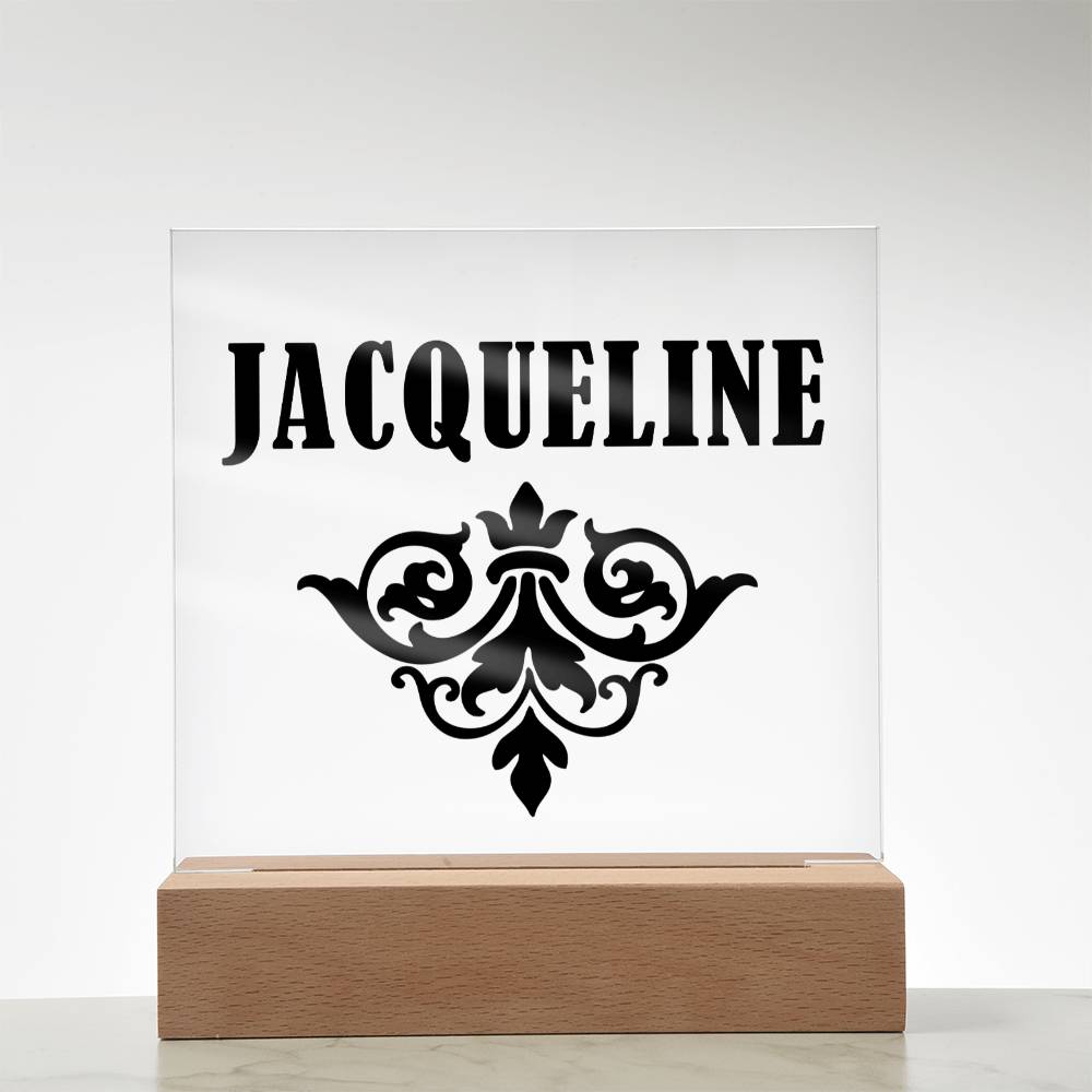 Jacqueline v01 - Square Acrylic Plaque