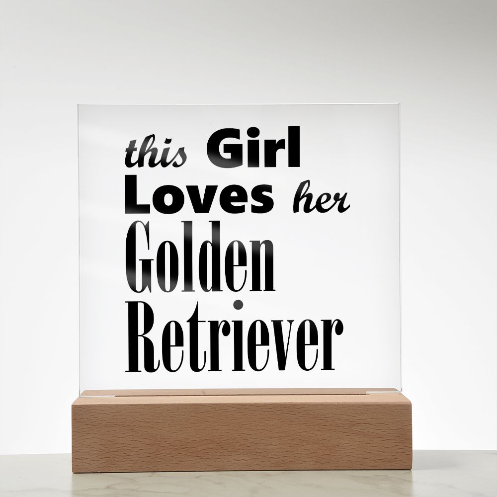 Golden Retriever - Square Acrylic Plaque