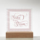 Sister of the Groom (Rose) - Square Acrylic Plaque