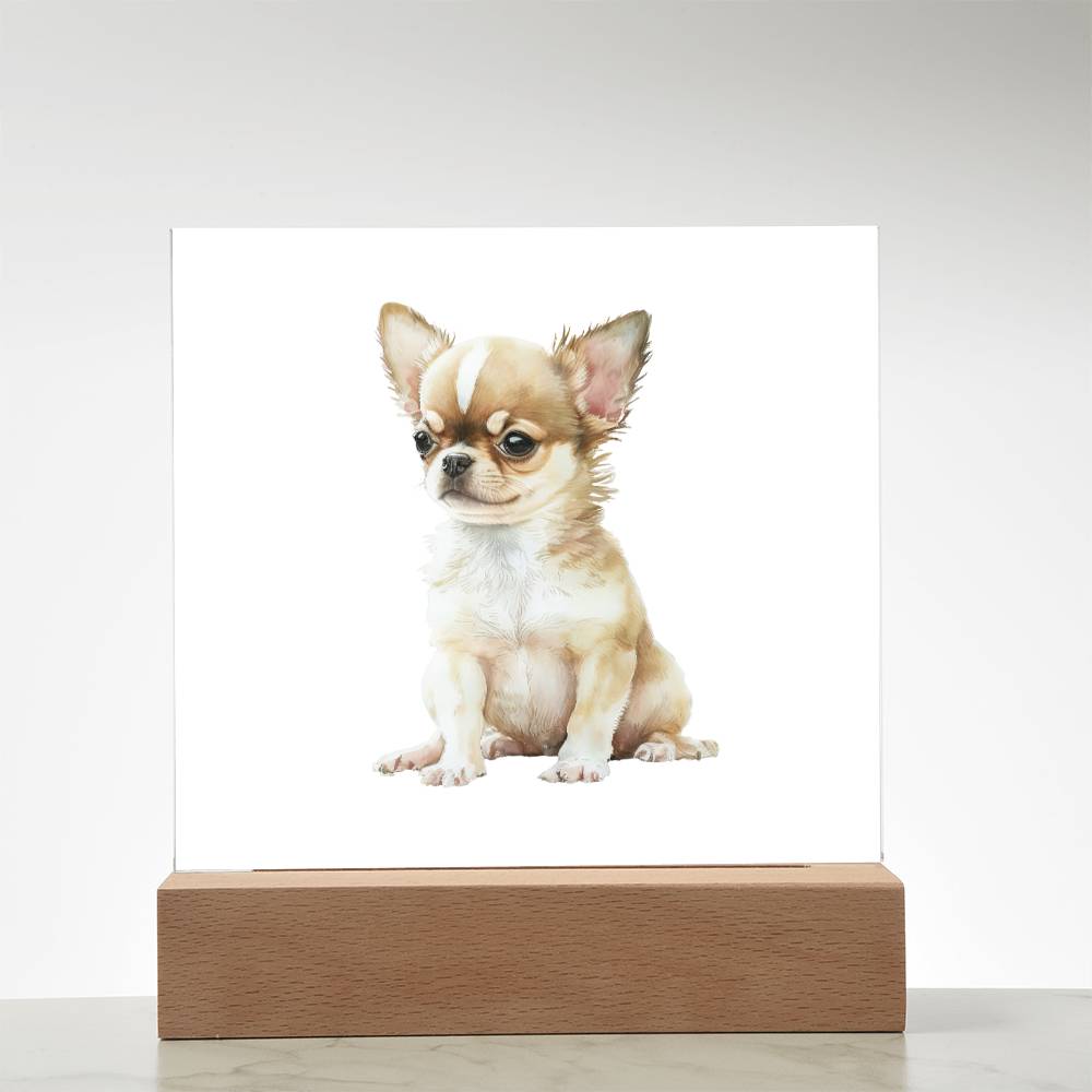 Dog Lover Collection (Watercolor) 05 - Square Acrylic Plaque