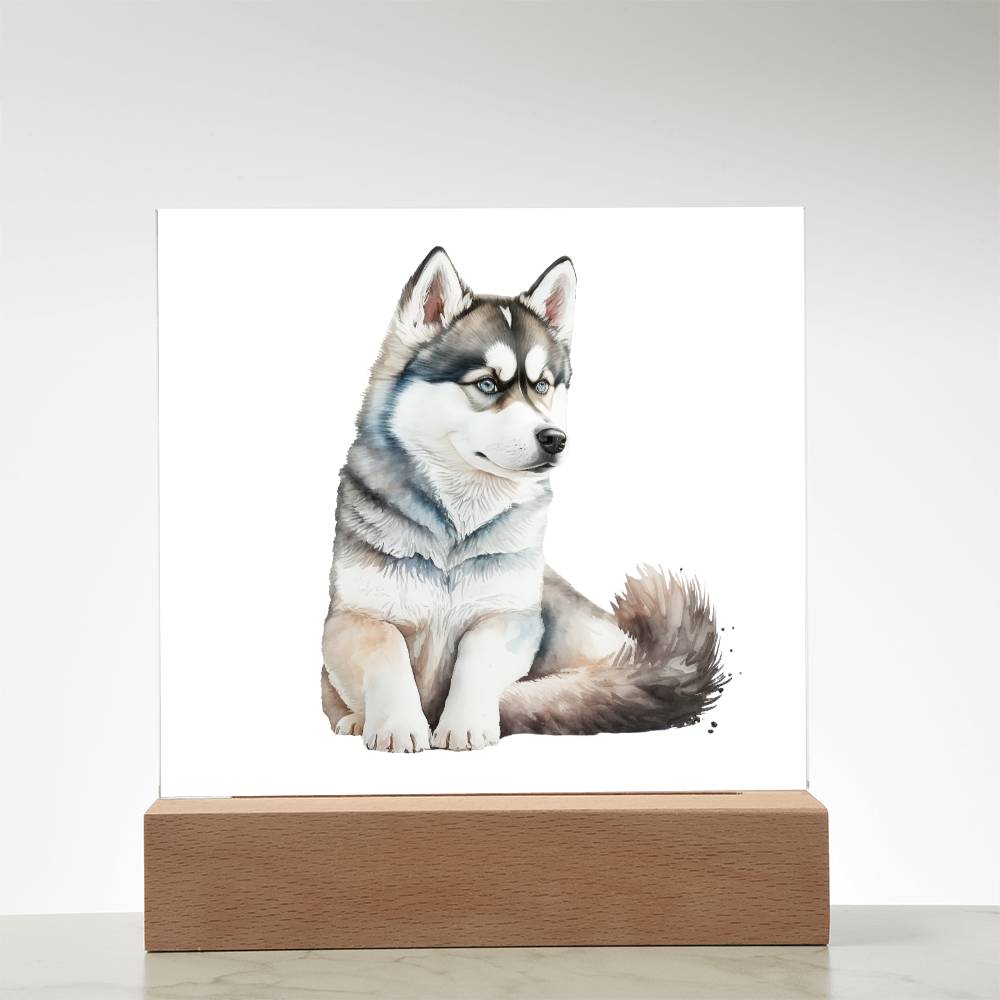 Dog Lover Collection (Watercolor) 04 - Square Acrylic Plaque
