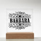 Barbara v2 - Square Acrylic Plaque