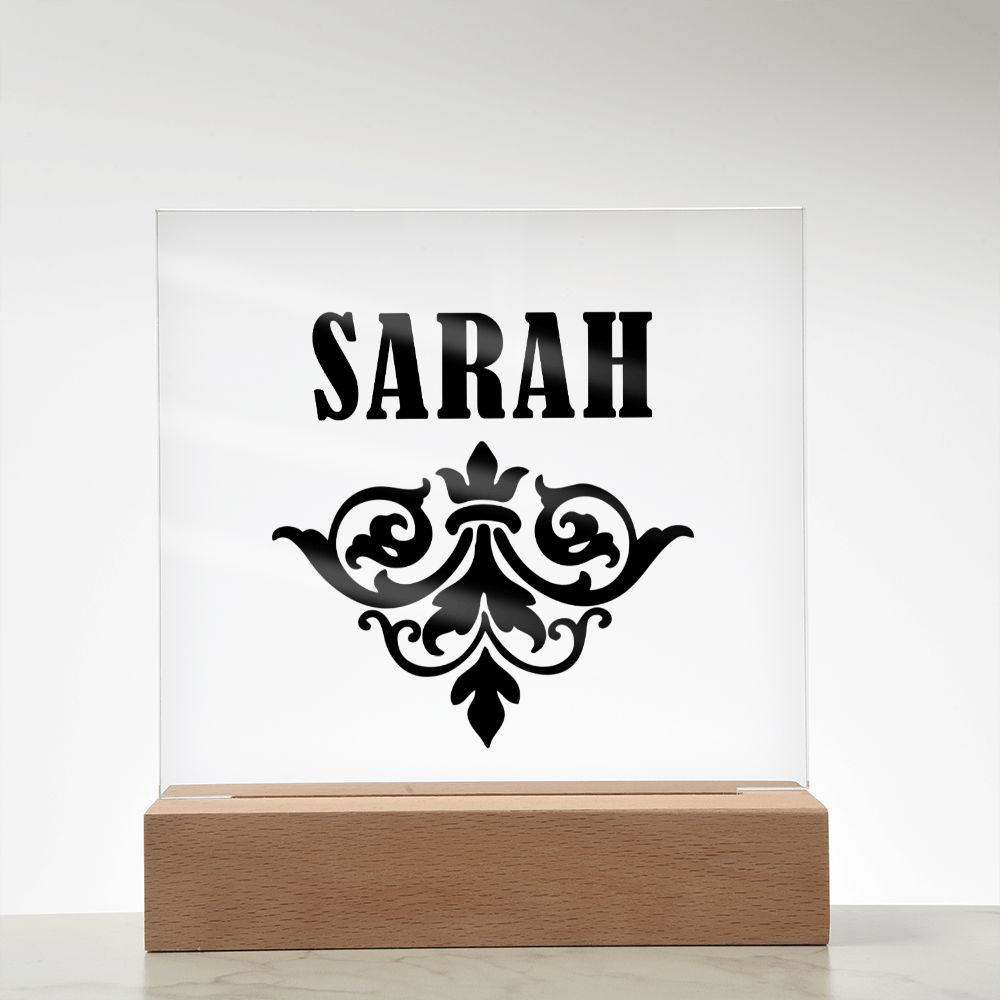Sarah v01 - Square Acrylic Plaque