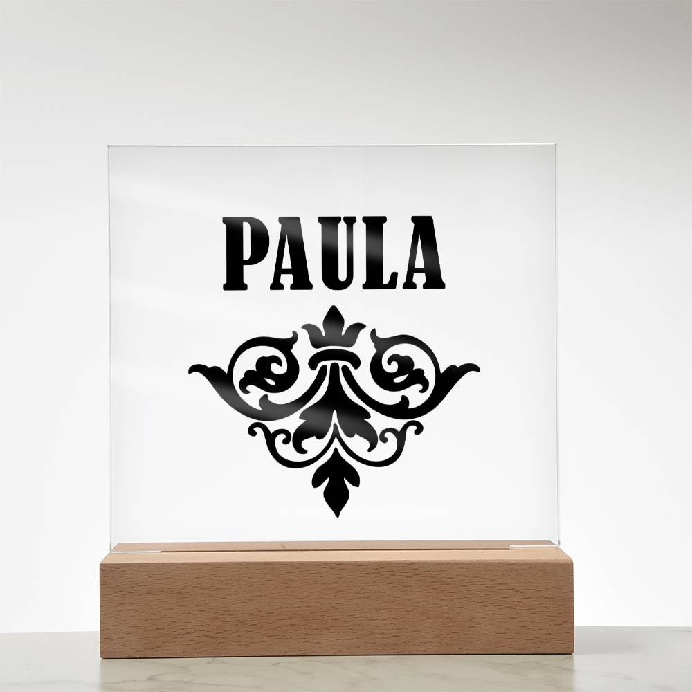 Paula v01 - Square Acrylic Plaque