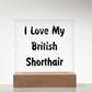 Love My British Shorthair - Square Acrylic Plaque