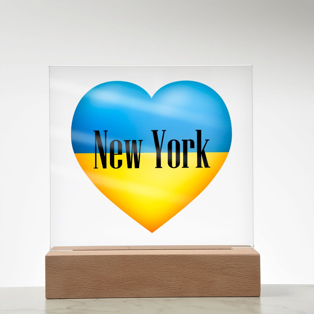 Ukrainian In New York - Square Acrylic Plaque