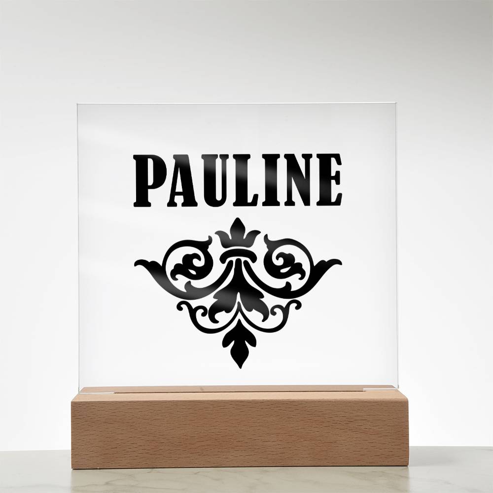 Pauline v01 - Square Acrylic Plaque