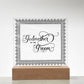 Godmother of the Groom (Black) - Square Acrylic Plaque