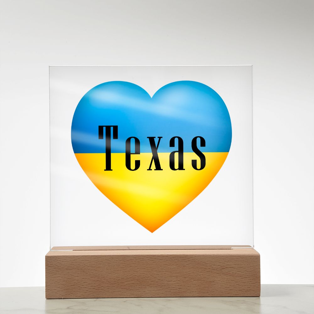 Ukrainian In Texas - Square Acrylic Plaque